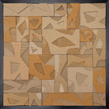 Continuum 24x24 inch original mixed-media relief artwork made from reclaimed cardboard by Sanjay Dhawan